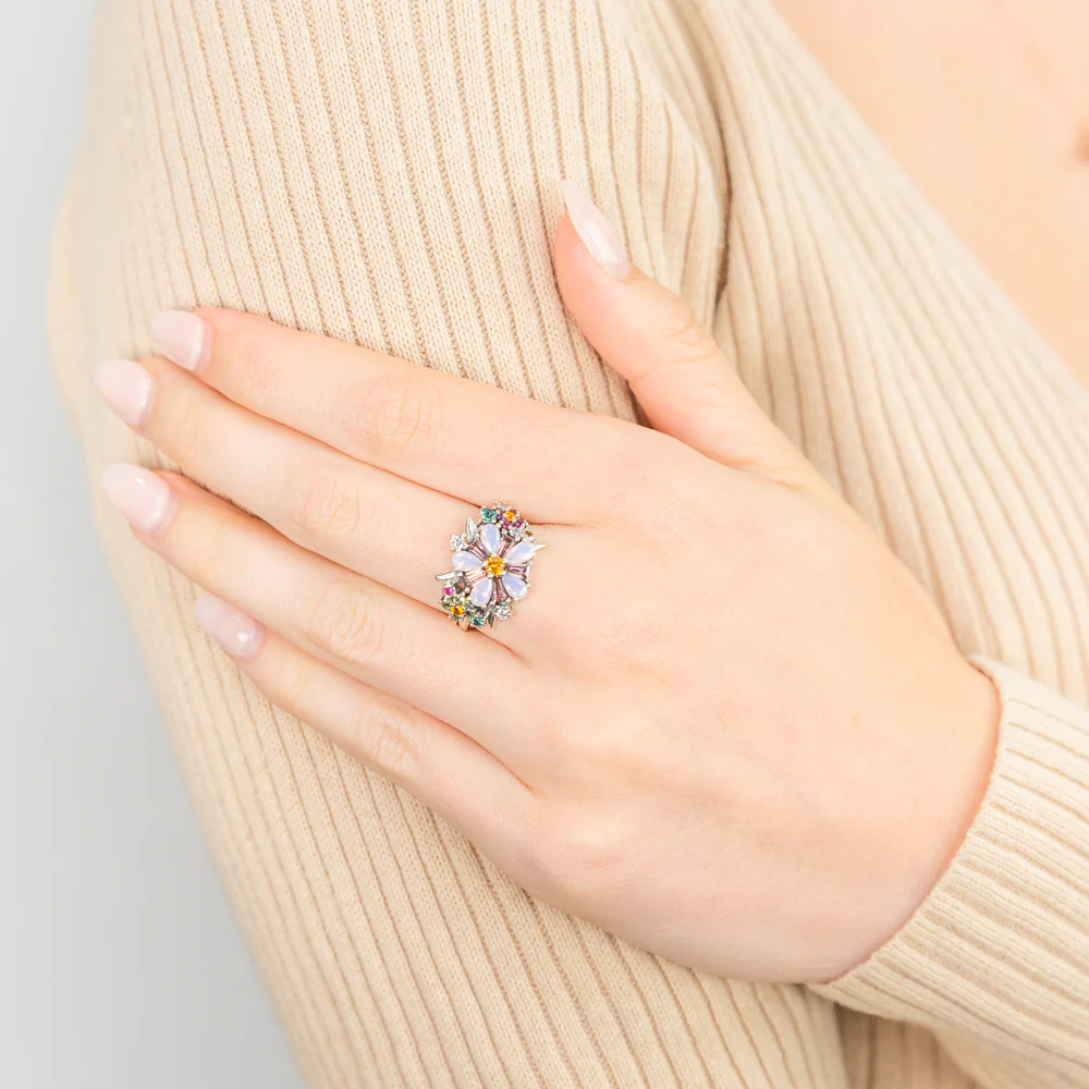 Thomas Sabo Sterling Silver Magic Garden Floral Ring - Image 2