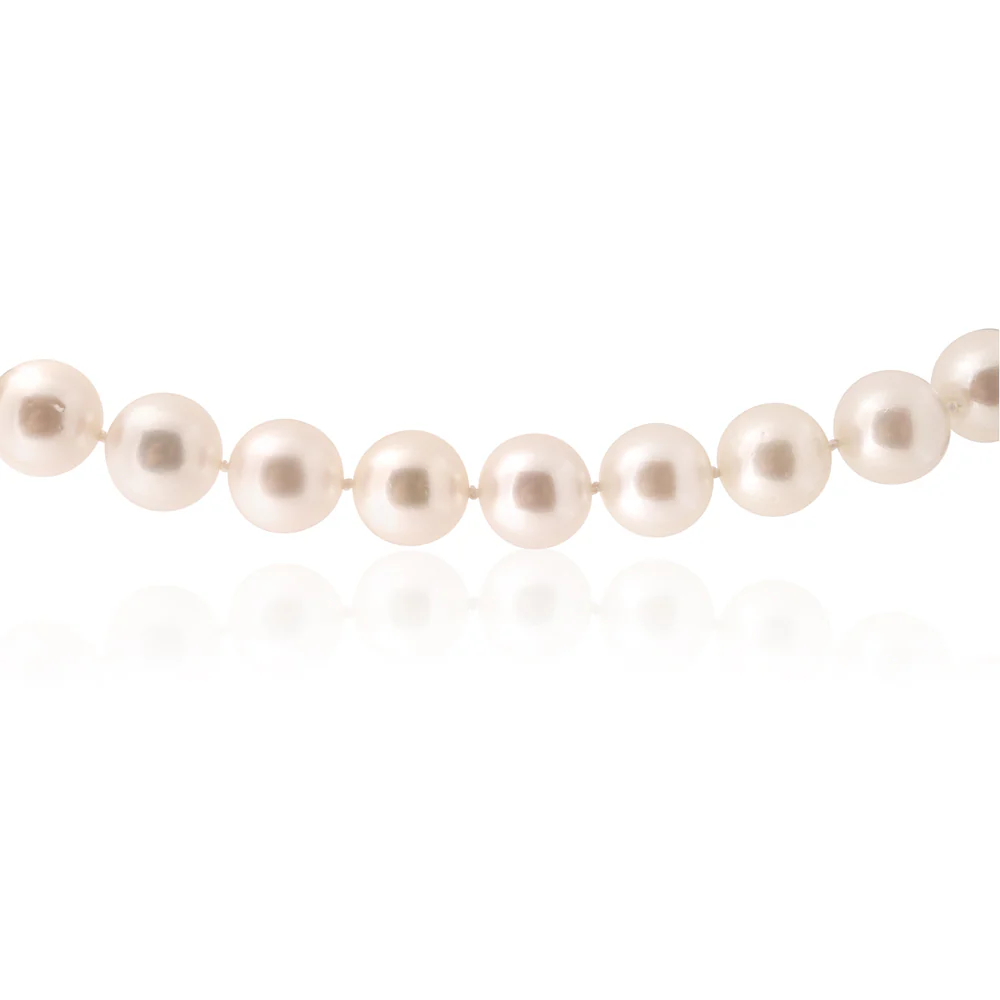 White South Sea 12-15mm Pearl Strand with 9ct Yellow Gold Satin Clasp - Image 2