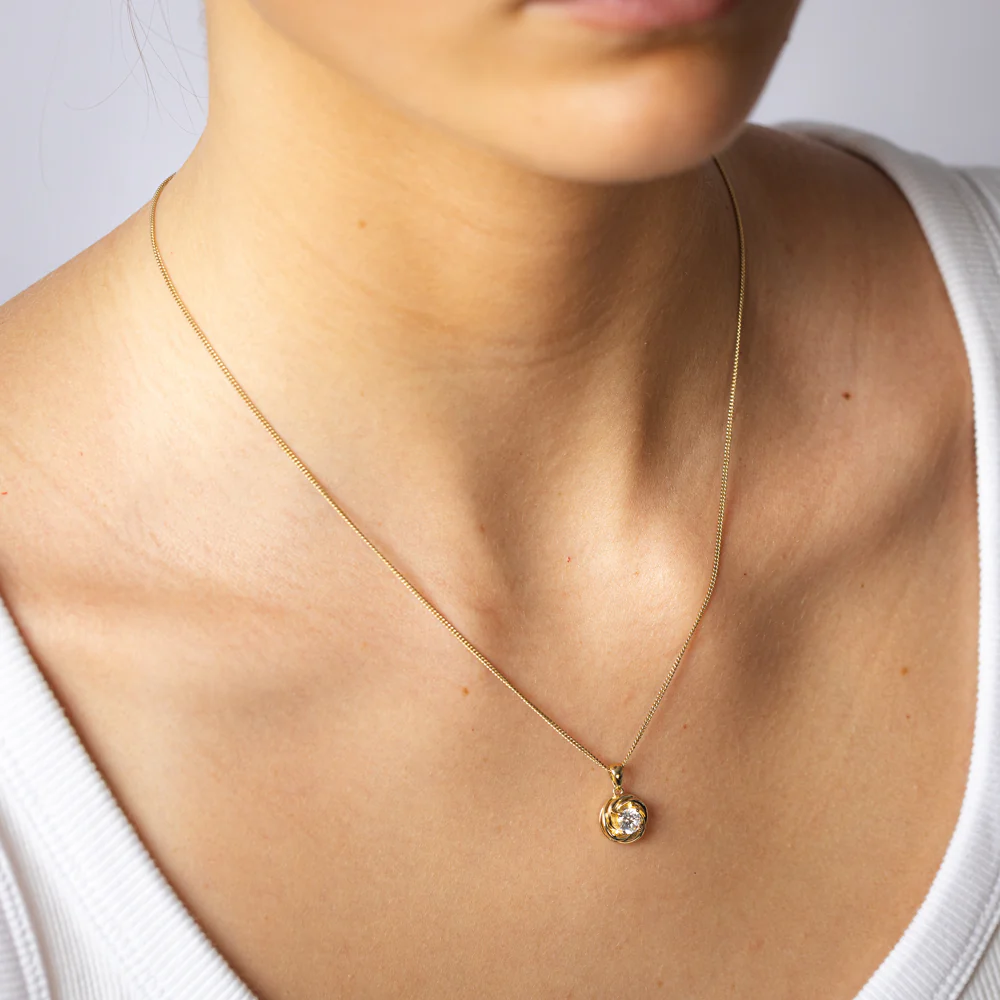 Zirconia Pendant in 9ct Yellow Gold - Image 2