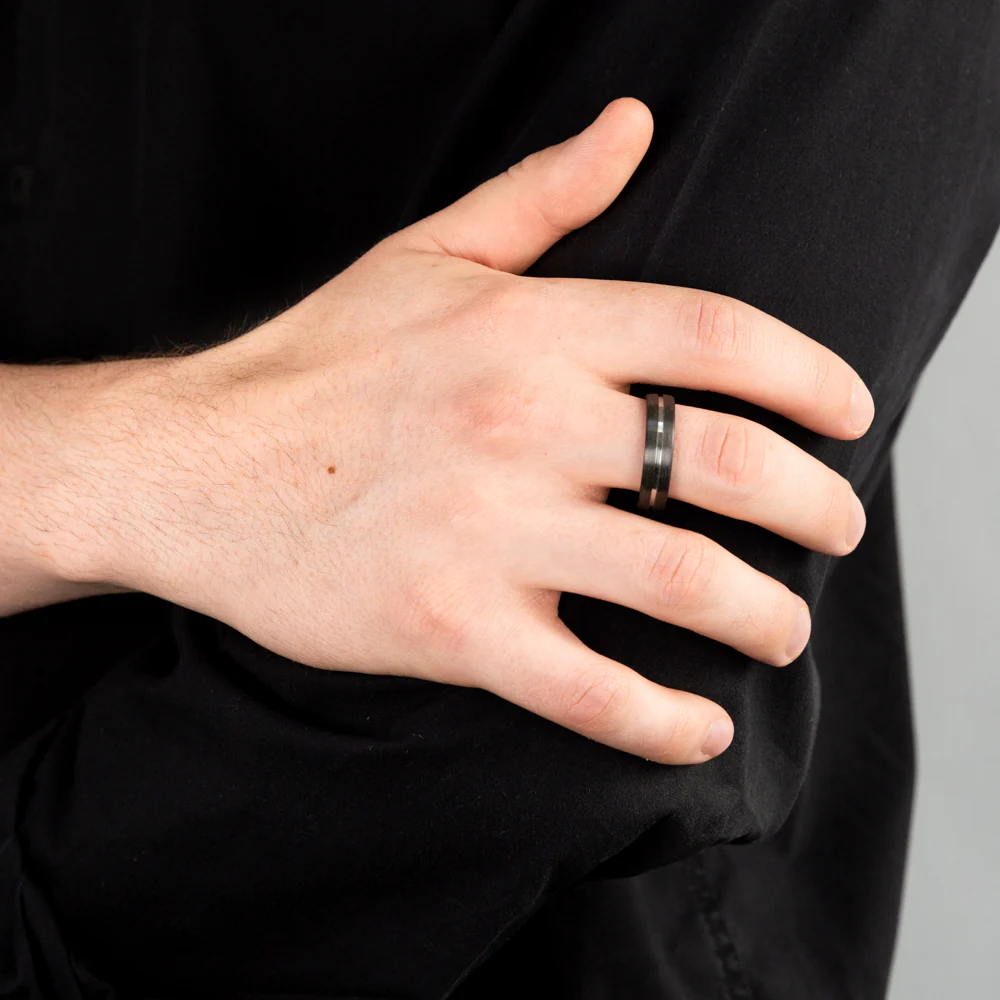Zirconium 6mm Gents Ring 1.6mm Thick Standard Fit Size Z - Image 2