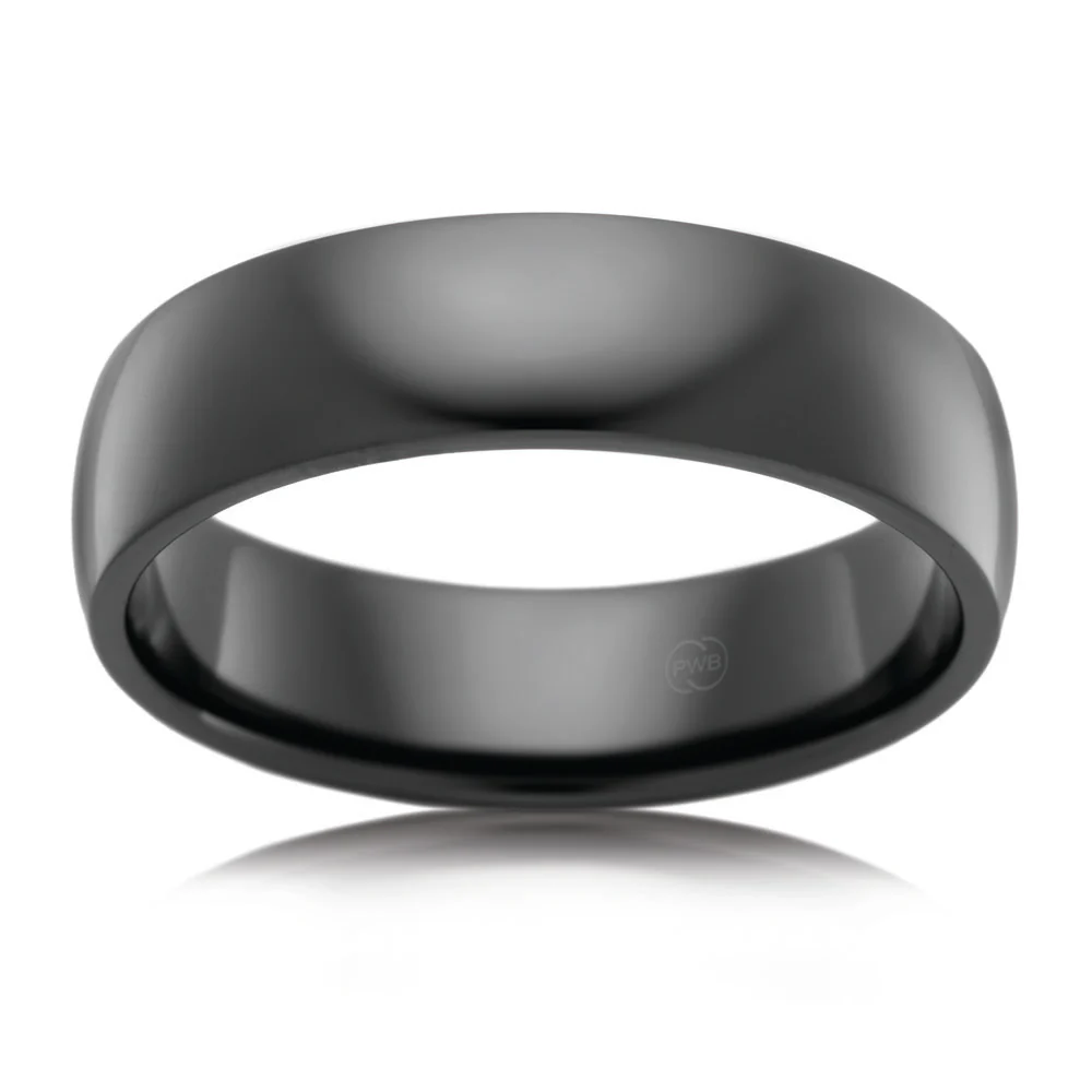 Zirconium 6mm Gents Ring Polish Finish